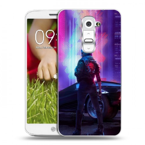 Дизайнерский пластиковый чехол для LG Optimus G2 mini Cyberpunk 2077