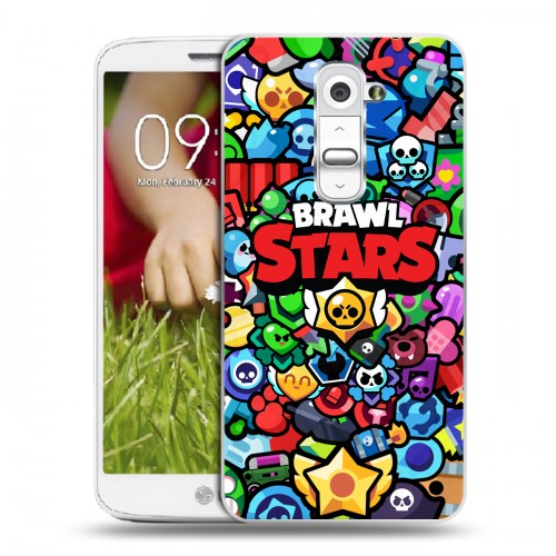 Дизайнерский пластиковый чехол для LG Optimus G2 mini Brawl Stars