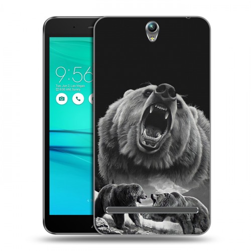 Дизайнерский пластиковый чехол для ASUS ZenFone Go ZB690KG Схватка медведей