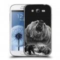 Дизайнерский пластиковый чехол для Samsung Galaxy Grand Схватка медведей