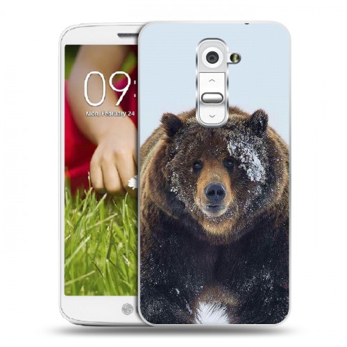 Дизайнерский пластиковый чехол для LG Optimus G2 mini Медведь