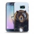 Дизайнерский пластиковый чехол для Samsung Galaxy S6 Edge Медведь