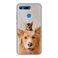 Дизайнерский силиконовый чехол для Huawei Honor View 20 Собака и котенок