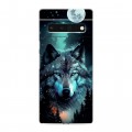 Дизайнерский силиконовый чехол для Google Pixel 6 Pro Волк и луна