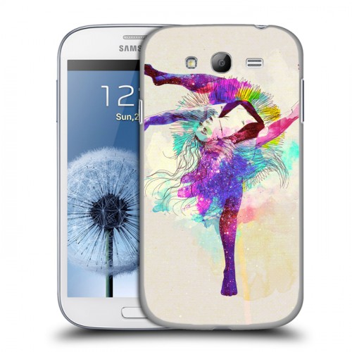 Дизайнерский пластиковый чехол для Samsung Galaxy Grand Акварельный танец