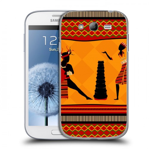 Дизайнерский пластиковый чехол для Samsung Galaxy Grand Африканские танцы
