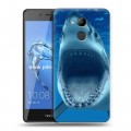 Дизайнерский пластиковый чехол для Huawei Honor 6C Pro Акулы