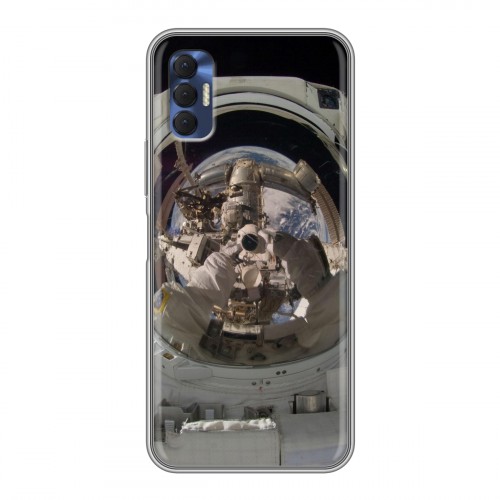 Дизайнерский силиконовый чехол для Tecno Spark 8P Космонавт