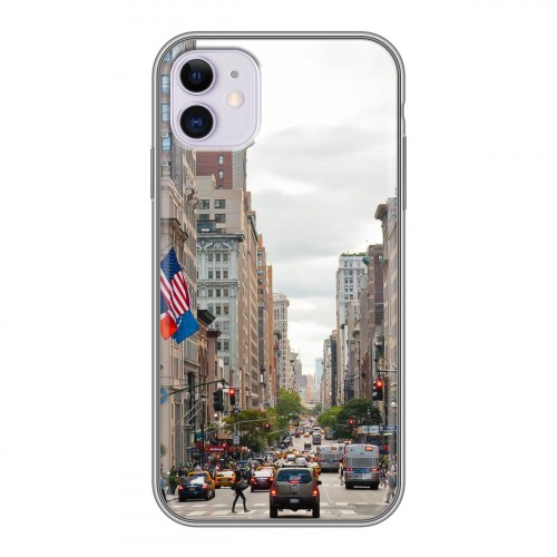 Дизайнерский силиконовый чехол для Iphone 11 Нью-Йорк