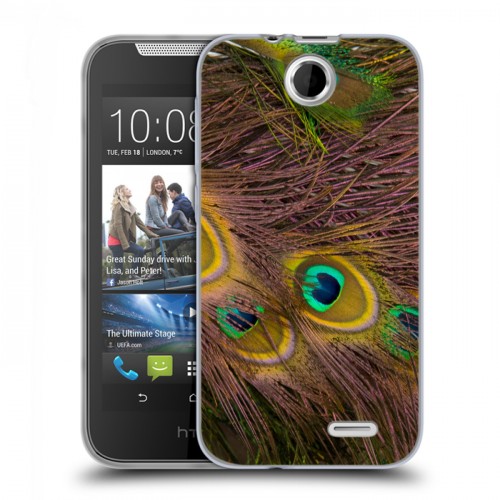 Дизайнерский силиконовый чехол для HTC Desire 310 Перья