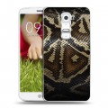 Дизайнерский пластиковый чехол для LG Optimus G2 mini Кожа змей