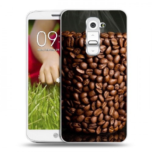 Дизайнерский пластиковый чехол для LG Optimus G2 mini кофе текстуры