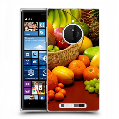 Дизайнерский пластиковый чехол для Nokia Lumia 830 Фрукты текстуры