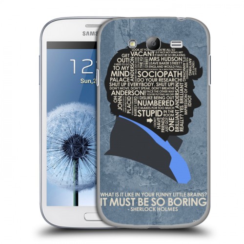 Дизайнерский пластиковый чехол для Samsung Galaxy Grand Шерлок