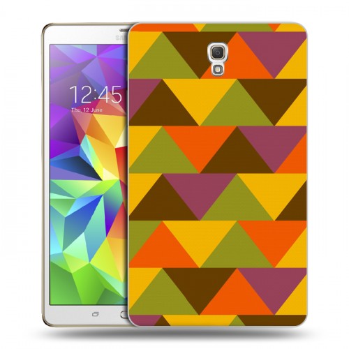 Дизайнерский силиконовый чехол для Samsung Galaxy Tab S 8.4 Треугольные узоры
