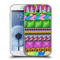 Дизайнерский пластиковый чехол для Samsung Galaxy Grand Блестящее разноцветие