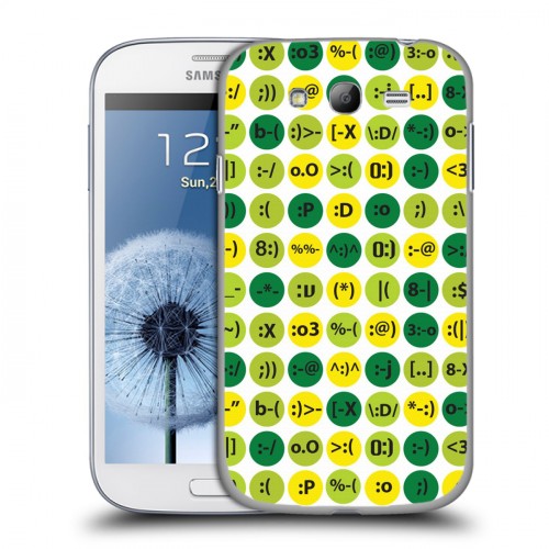 Дизайнерский пластиковый чехол для Samsung Galaxy Grand Шаблоны эмодзи