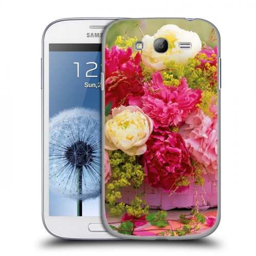 Дизайнерский пластиковый чехол для Samsung Galaxy Grand Пионы