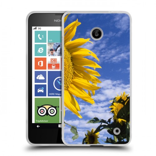 Дизайнерский пластиковый чехол для Nokia Lumia 630/635 Подсолнухи