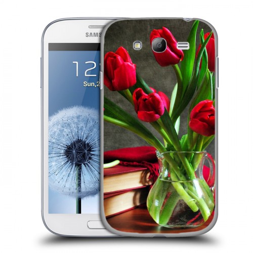 Дизайнерский пластиковый чехол для Samsung Galaxy Grand Тюльпаны