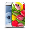 Дизайнерский пластиковый чехол для Samsung Galaxy Grand Тюльпаны