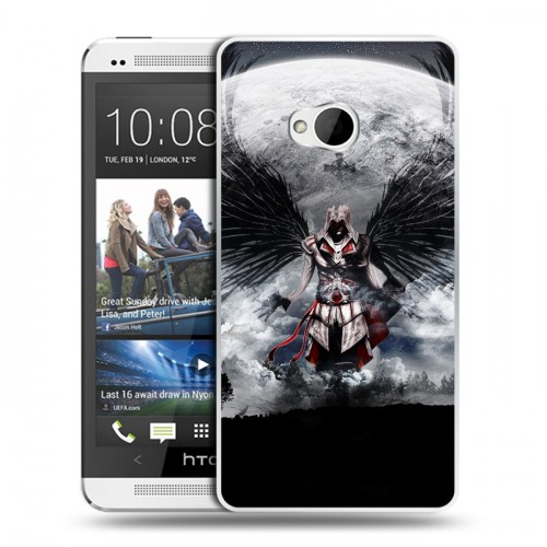 Дизайнерский пластиковый чехол для HTC One (M7) Dual SIM Assassins Creed