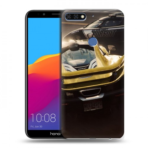 Дизайнерский пластиковый чехол для Huawei Honor 7C Pro Need for speed