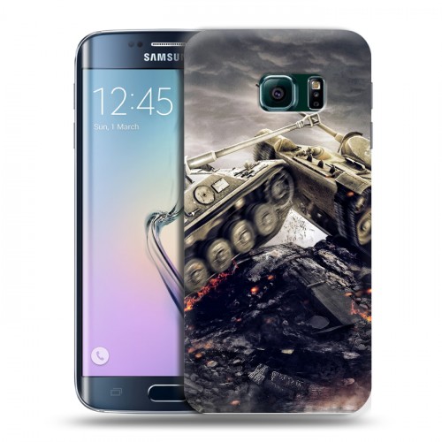 Дизайнерский пластиковый чехол для Samsung Galaxy S6 Edge Танки