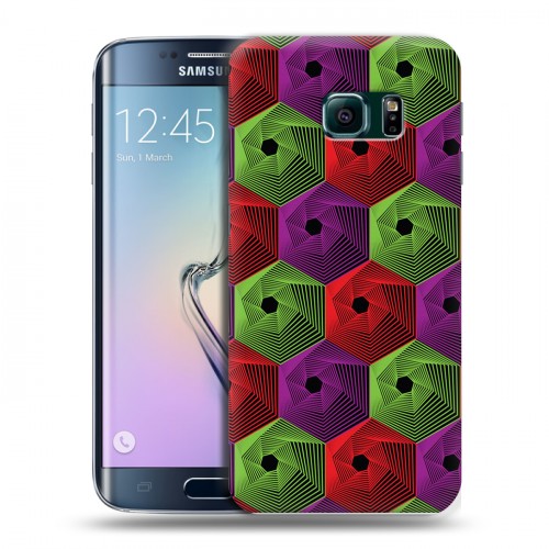 Дизайнерский пластиковый чехол для Samsung Galaxy S6 Edge Геометрические вихри