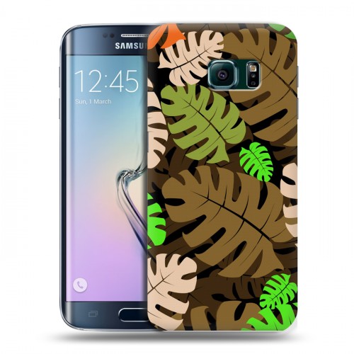 Дизайнерский пластиковый чехол для Samsung Galaxy S6 Edge Заросли папоротника