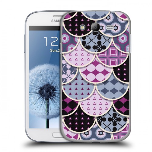 Дизайнерский пластиковый чехол для Samsung Galaxy Grand Кружевные чешуйки