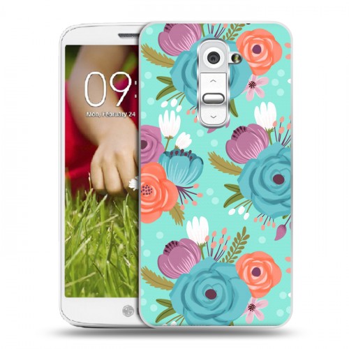 Дизайнерский пластиковый чехол для LG Optimus G2 mini Причудливые цветы
