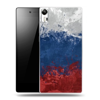 Дизайнерский силиконовый чехол для Lenovo Vibe Shot Российский флаг (на заказ)