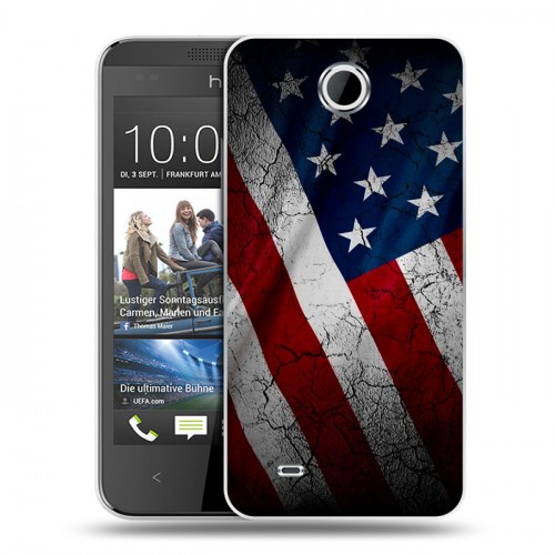 Дизайнерский пластиковый чехол для HTC Desire 300 Флаг США