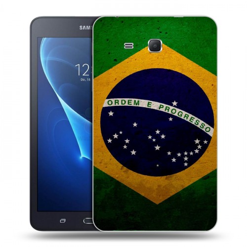 Дизайнерский силиконовый чехол для Samsung Galaxy Tab A 7 (2016) Флаг Бразилии