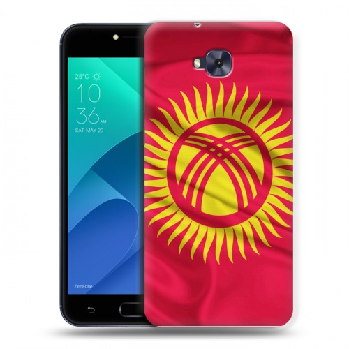 Дизайнерский пластиковый чехол для ASUS ZenFone 4 Selfie Флаг Киргизии