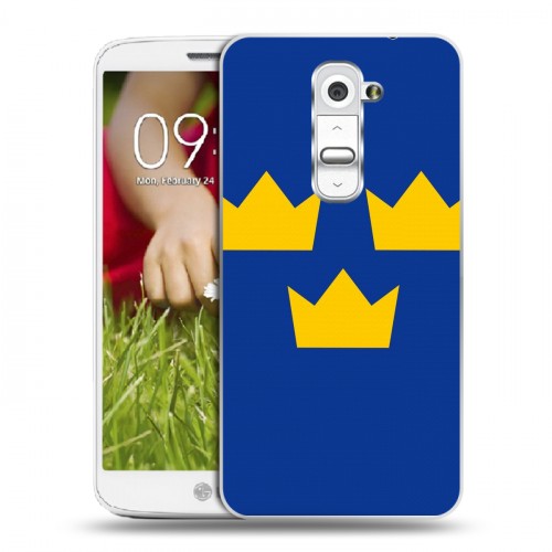 Дизайнерский пластиковый чехол для LG Optimus G2 mini Флаг Швеции