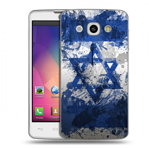 Дизайнерский пластиковый чехол для LG L60 Флаг Израиля