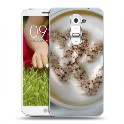 Дизайнерский пластиковый чехол для LG Optimus G2 mini Кофе напиток