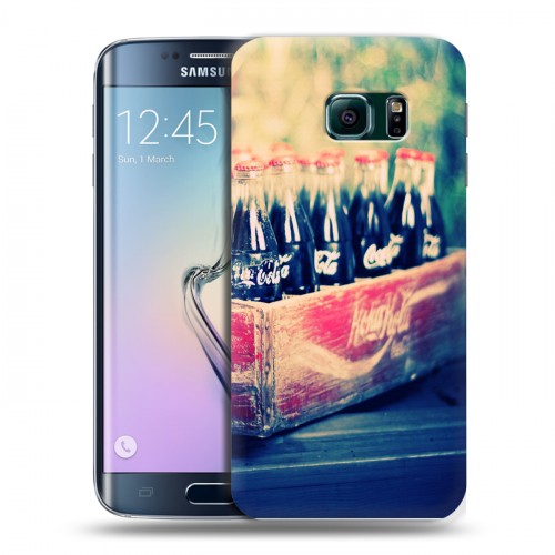 Дизайнерский пластиковый чехол для Samsung Galaxy S6 Edge Coca-cola