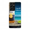 Дизайнерский пластиковый чехол для Samsung Galaxy S21 Ultra Corona
