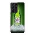 Дизайнерский пластиковый чехол для Samsung Galaxy S21 Ultra Heineken