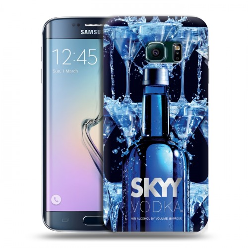 Дизайнерский пластиковый чехол для Samsung Galaxy S6 Edge Skyy Vodka