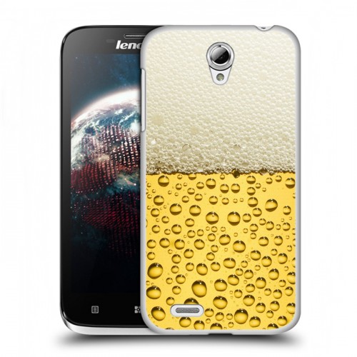 Дизайнерский пластиковый чехол для Lenovo A859 Ideaphone Пузырьки пива