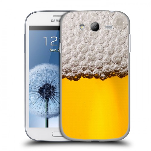 Дизайнерский пластиковый чехол для Samsung Galaxy Grand Пузырьки пива