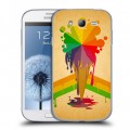Дизайнерский пластиковый чехол для Samsung Galaxy Grand Радуга красок
