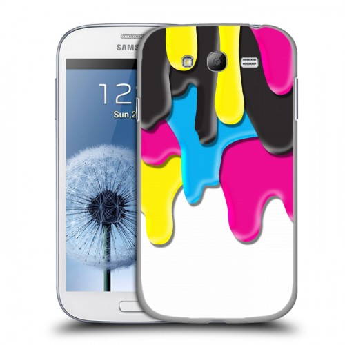 Дизайнерский пластиковый чехол для Samsung Galaxy Grand Потекшие краски