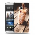 Дизайнерский пластиковый чехол для HTC One (M7) Dual SIM Котята