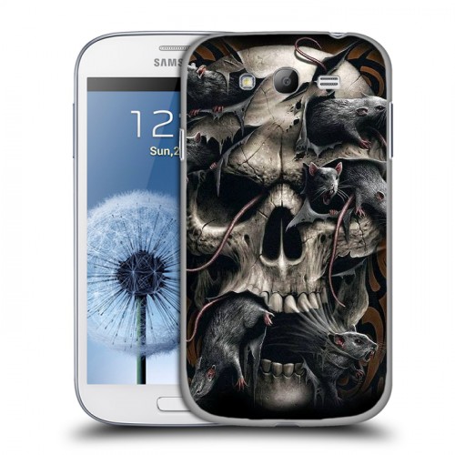 Дизайнерский пластиковый чехол для Samsung Galaxy Grand Мир черепов