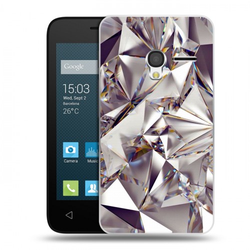 Дизайнерский пластиковый чехол для Alcatel One Touch Pixi 3 (4.0) Кристаллы